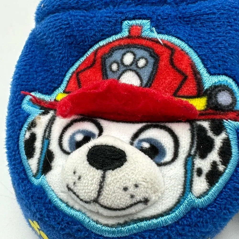 Boy’s Paw Patrol Pups Chase Marshall Toddler 7 - 8 Slip On Slippers Easy on Off